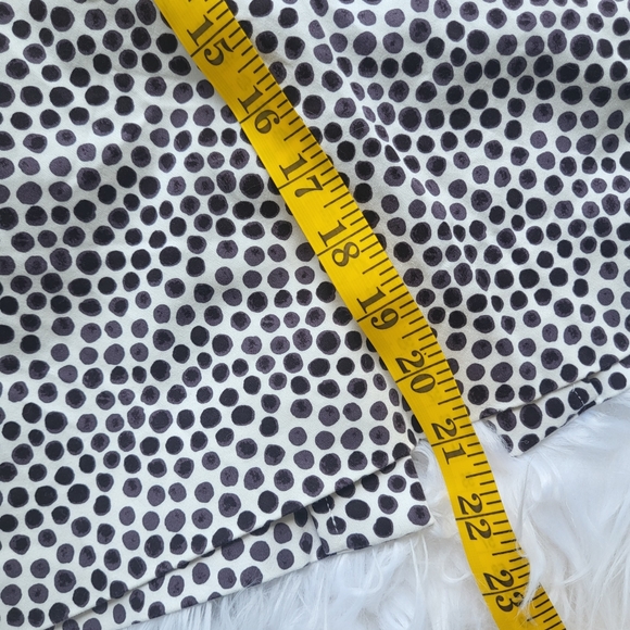 J. Crew White and Brown Pokadot Pencil Skirt Mid length Ladies Size 6 - Picture 8 of 9